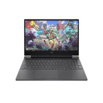 HP Victus gaming laptop open displaying Hi-Fi Rush game artwork with Xbox Game Pass logo.